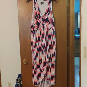 Adrianna Papell high- low geometric dress 3X